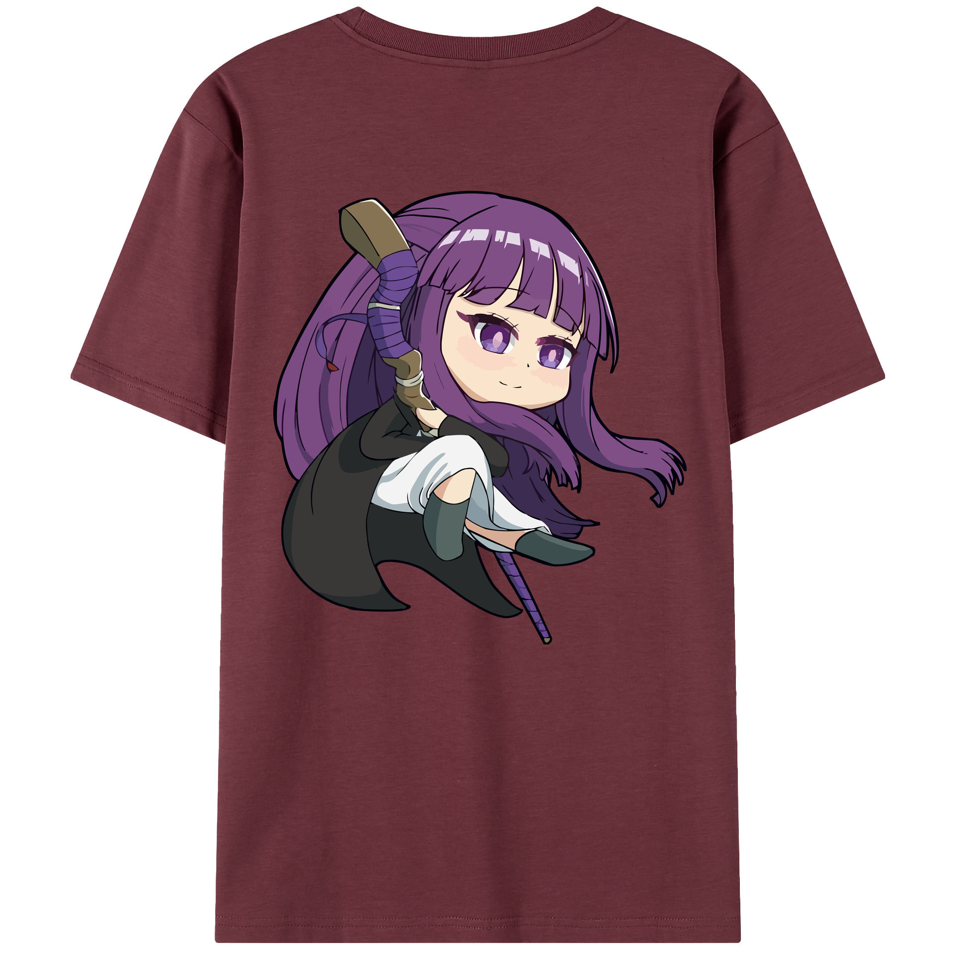 （画像用） 葬送のフリーレン Frieren 綿100％半袖Tシャツ（背面プリント）